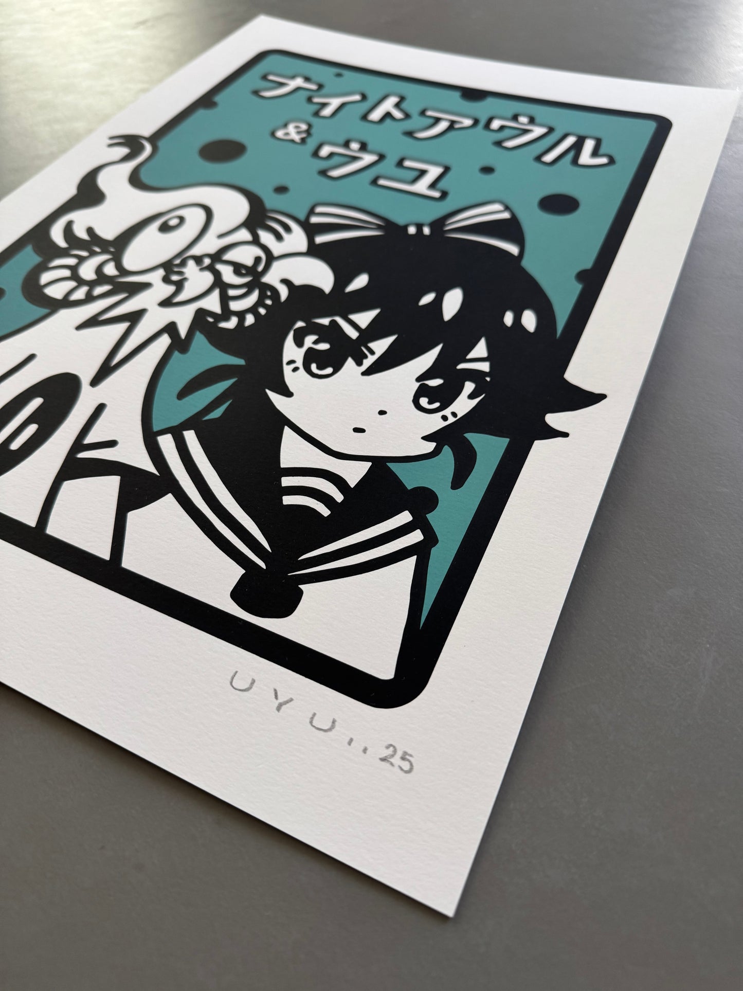 Nite Owl x Alpha Uyu Silkscreen Print (Green Colorway ノーマル)