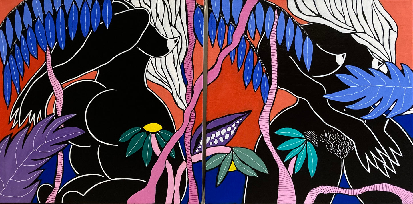 Theodosia Marchant, Unspoken Dreams 1 & 2 (diptych), 2022