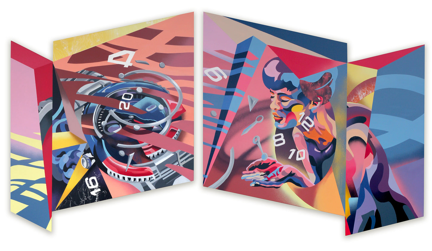 Tutu, The Science of Time & Momentum,, 2023 (diptych)