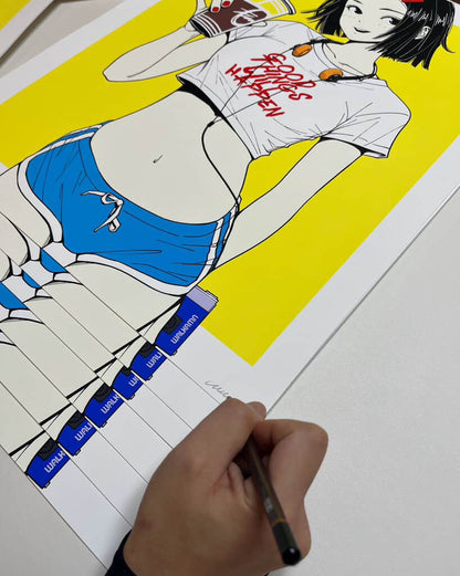 MUSA, "Good Things Will Happen" Coffee Girl Colorway Silkscreen Print