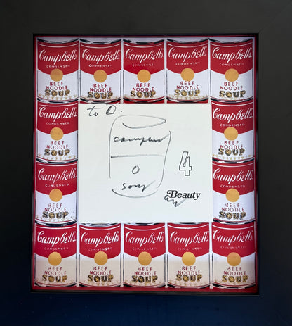 Andy Warhol Signed Soup Can Sketch PSA DNA Authentic