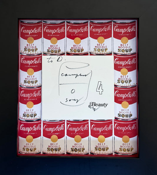 Andy Warhol Signed Soup Can Sketch PSA DNA Authentic
