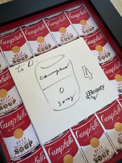 Andy Warhol Signed Soup Can Sketch PSA DNA Authentic