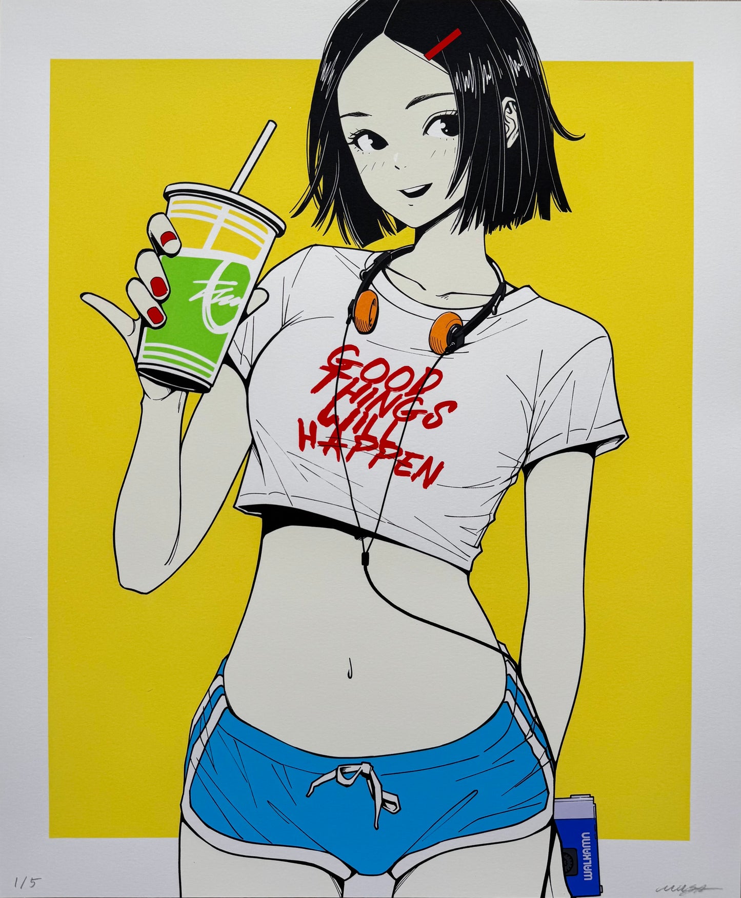 MUSA, "Good Things Will Happen" Matcha Girl Colorway Silkscreen Print
