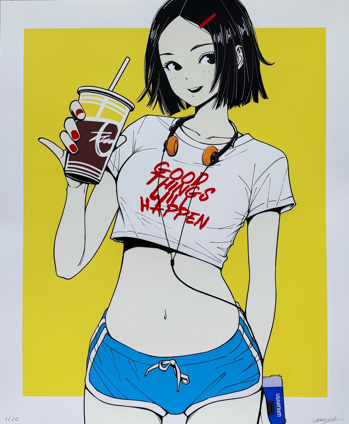 MUSA, "Good Things Will Happen" Coffee Girl Colorway Silkscreen Print