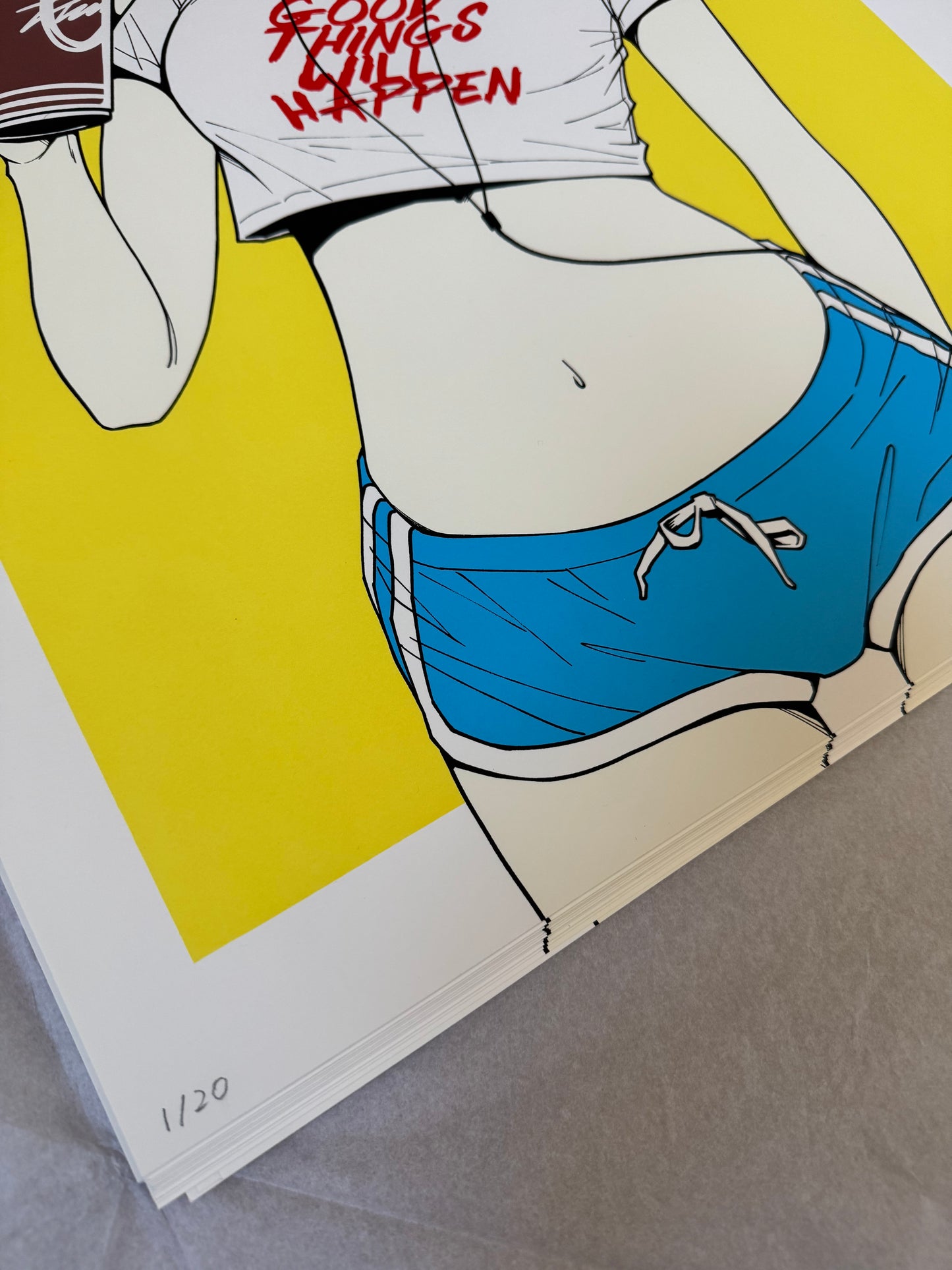 MUSA, "Good Things Will Happen" Coffee Girl Colorway Silkscreen Print